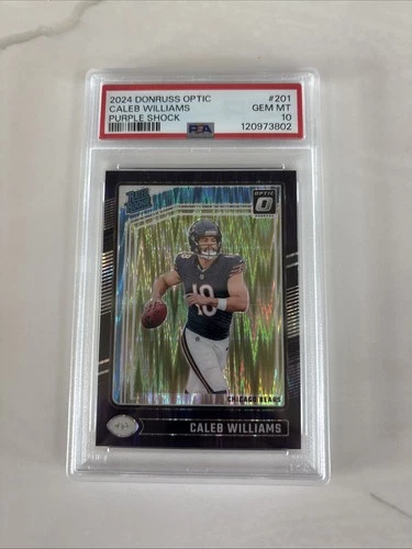 2024 Panini Donruss Optic - Rated Rookie Caleb Williams #201 Purple Shock PSA 10