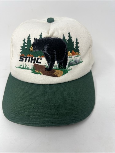 Vintage 1995 Stihl Snapback Mütze K-Products bestickt Kappe schwarz Bär hergestellt in den USA - Bild 5 von 22