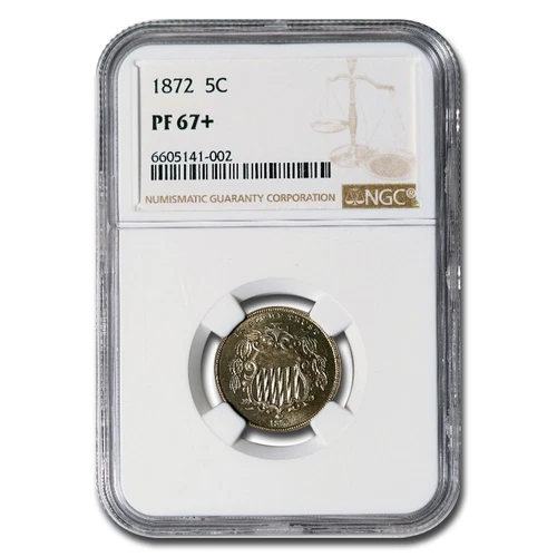 1872 Shield Nickel PF-67+ NGC