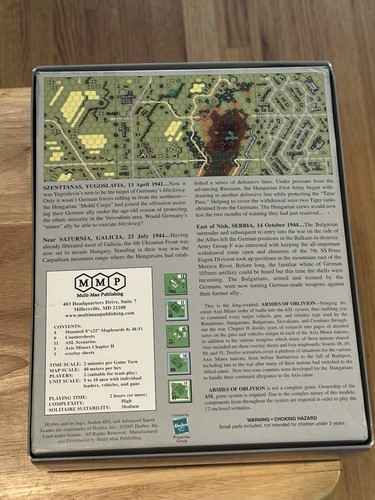 Multiman ASL Armies of Oblivion (Mounted Maps Ed, 2006 Ed) Unpunched No Boards - Picture 2 of 3