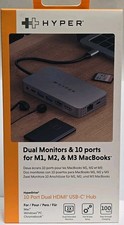 Hyper HyperDrive Dual 4K HDMI 10-in-1 USB-C Hub for M1/M2/M3 MacBooks pro