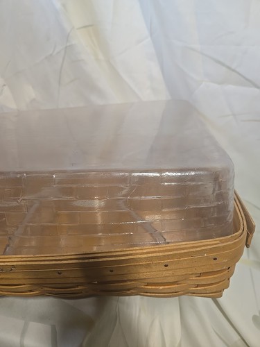 1997 Longaberger Hostess Serving Basket with Divided Plastic Insert & Ice Tray - Picture 4 of 16