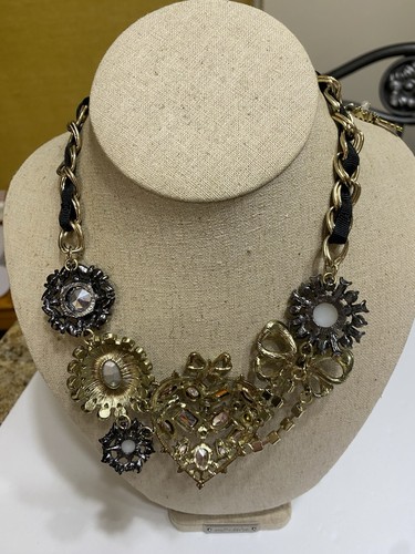 Collar Betsey Johnson cristal imitación perlas llamativo - Imagen 4 de 6