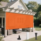 22ft Outdoor Sun Shade Sail Patio Shade Cloth Heavy Duty UV Proof Cover Orange