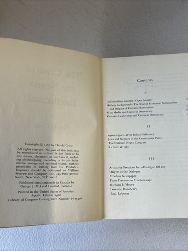 The Crisis of the Negro Intellectual, by Harold Cruse SOFTCOVER (Morrow, 1971) - Picture 4 of 7