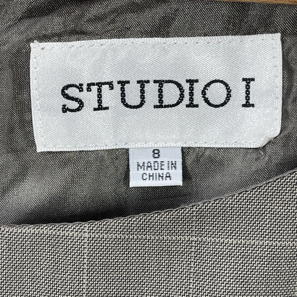 Vestido retrô Studio I feminino carreira Preppy Y2K Academia xadrez bainha com cinto tamanho 8 - Imagem 4 de 4