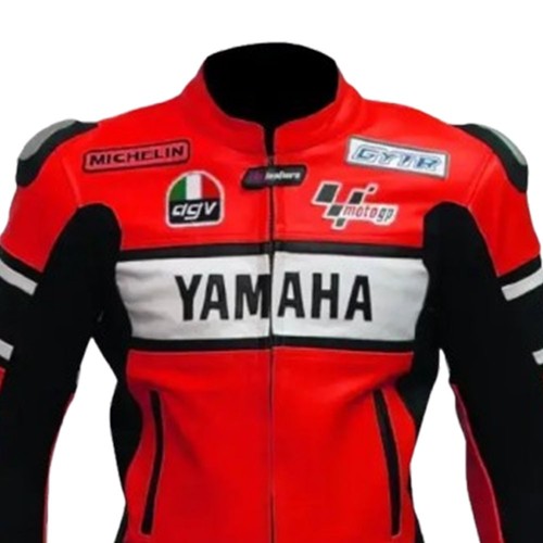 New YAMAHA Moto Speed Motorbike real Leather Motorcycle Racing Protective Jacket - Picture 4 of 7