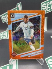 2021-22 Panini Donruss Lionel Messi Qatar Optic Orange Velocity /49 SSP SP GOAT