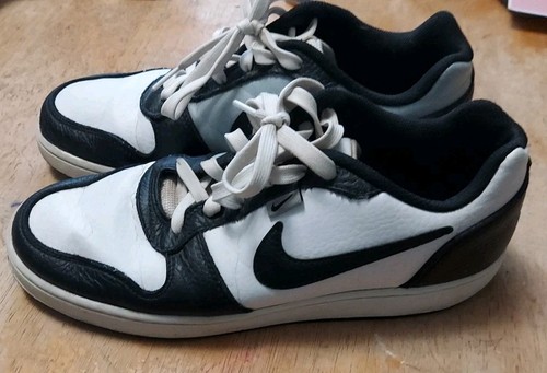 Nike Men's Ebernon Low Premium - White Black Wolf Grey US Size 8.5 AQ1774-102 - Picture 2 of 11