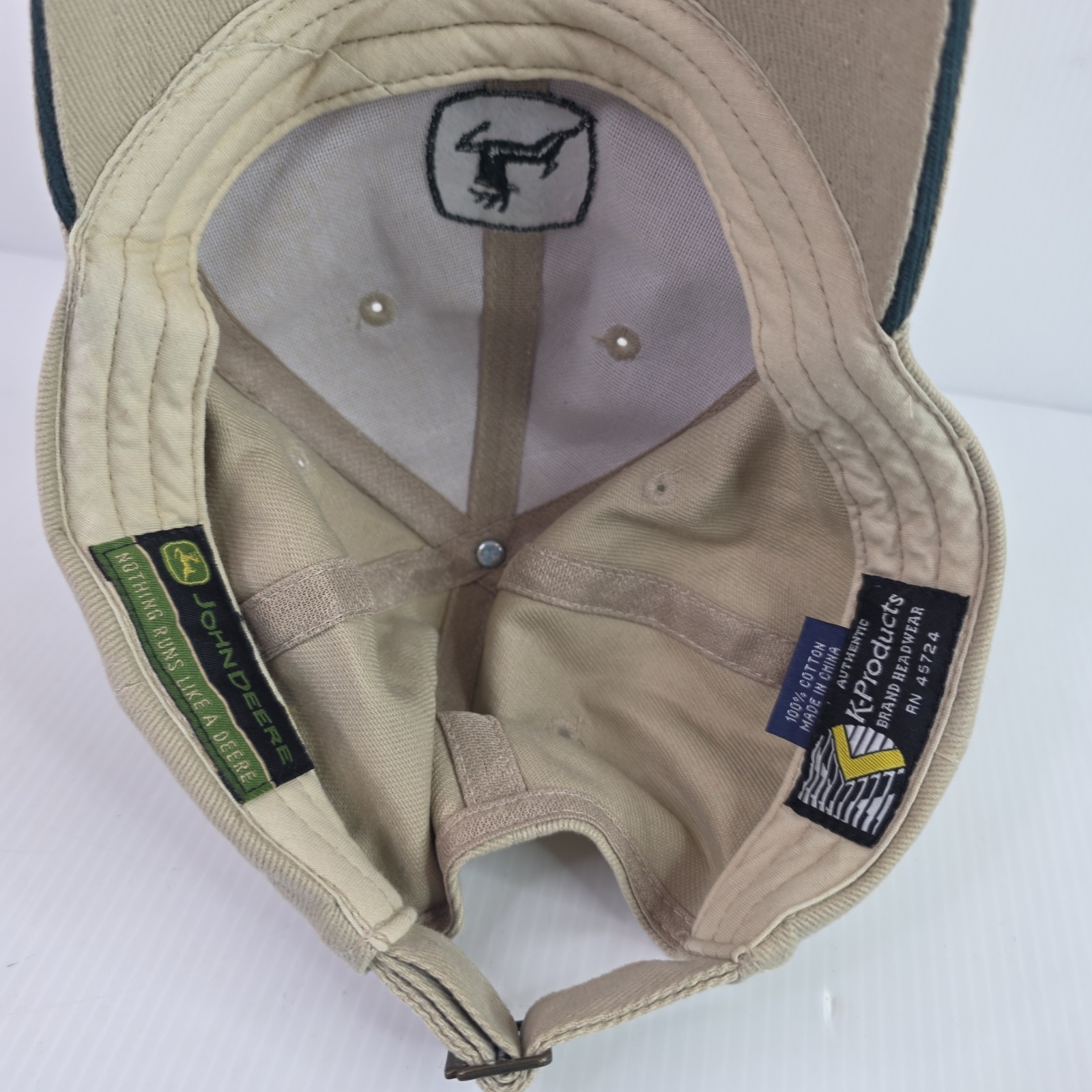 John Deere Hat Cap Adjustable Beige Embroidered A… - image 9