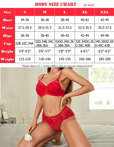 Avidlove Women Lingerie Lace Underwire Bra Set Sexy 2 Piece Underwear Strappy... - Picture 6 of 6