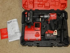 Milwaukee 2803-20 M18 FUEL 1/2" Drill Driver W/ charger, 2 x 5ah Batteries, Case