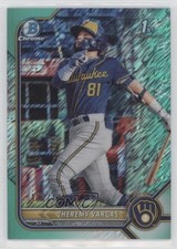 2022 Bowman Chrome Prospects Aqua Shimmer Refractor 122/125 Jheremy Vargas 4a7