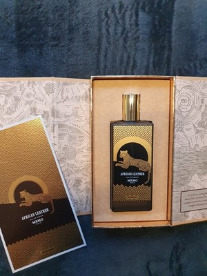 Memo African Leather EDP Empty Bottle With Box And Postacrd EXCELLENT CONDITION