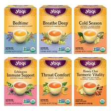 Yogi Tea Get Well Variety Pack - 16 Tea Bags per Pack (6 Packs) - Tea Variety...