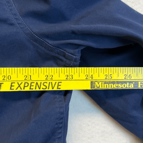 LANDS' END Shacket Herren Large Navy Blau Traditional Fit Flanell Gefüttert Knopfleiste - Bild 9 von 14