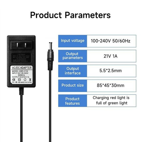 For 20V21V 4in 6in Cordless Electric Saw Mini Chainsaw Battery Charger Universal - Picture 7 of 9