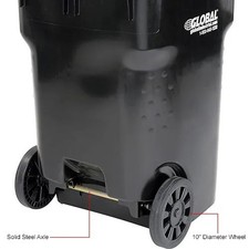Global Industrial? Mobile Trash Container, 95 Gallon, Black