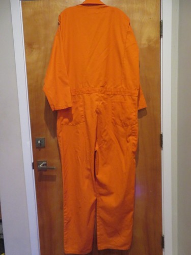 Universal Overall Co. Garage Mechanic Work Jumpsuit Orange Coveralls Size 50 RG - Picture 9 of 18