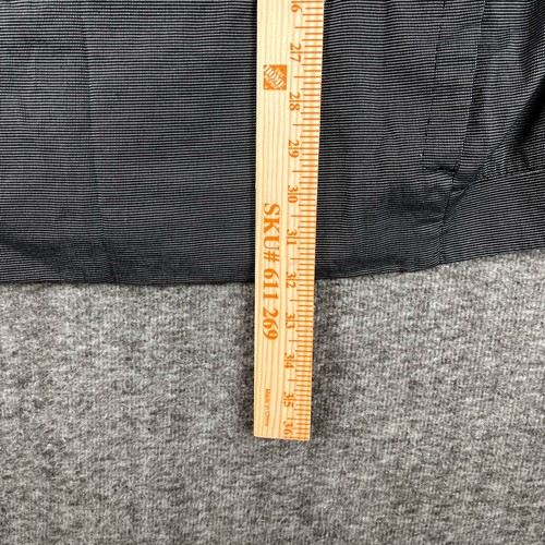 Adidas Anorak Jacket Men's 2XL Black Gray Hooded Pullover Logo 1/4 Zip Pockets - Picture 9 of 13