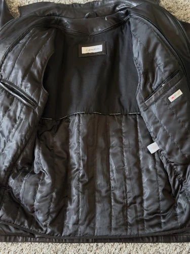 Calvin Klein Lambskin Leather Jacket Thinsulate Lined. Buttery Soft. Authentic! image 6