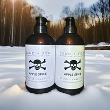 🆕 2 Pack ~ APPLE SPICE 🍎 💀 20 oz SCENTED HAND SOAP MADE W/ALOE ~ SAND + FOG
