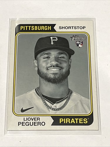 2023 Topps Heritage Liover Peguero #363 Black & White Image Variation SP Rookie