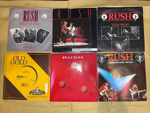 Rush - 6 X 7” Lot Vgc+/ex Spirit Of The Radio.vital Signs.closer To The Heart.