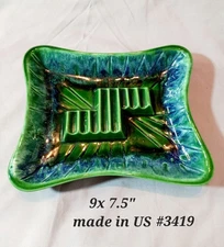 Vintage Ashtray California Pottery  9 X 7.5" Made In USA # 3419 Cigars Cigarette