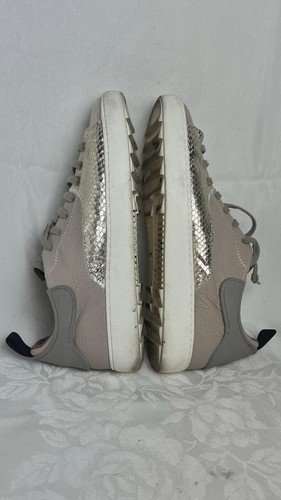 Tenis para mujer Esse ut Esse beige/gris/piel de serpiente de cuero talla EU 41 - US 11 - Imagen 7 de 11