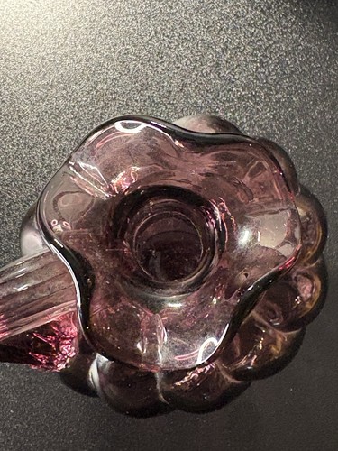 UV Reactive Fenton Purple Amethyst Glass Cruet Decanter With Stopper - Picture 8 of 10