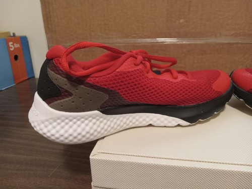 Under Armour Boys Charged Rogue 3 3024981-600 Red Running Shoes Sneakers Size 6Y - Picture 5 of 7