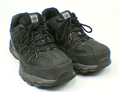 Skechers Cankton Steel Toe Black Athletic Work Sneaker Shoes 77055 Size 11.5