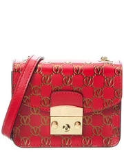 Valentino By Mario Valentino Bijou Monogram Leather Crossbody Women's Red