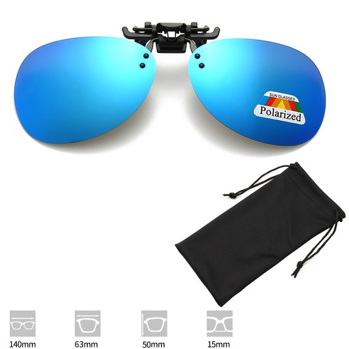 Clip On Sunglasses Over Prescription Glasses Polarized Flip-Up Sun Glasses UV400 - Picture 14 of 19
