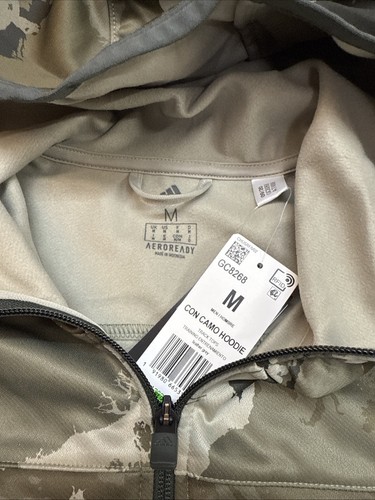 Adidas GC8267 Green Continental Camo Aeroready Light Full Zip Jacket Size Medium - Bild 2 von 5