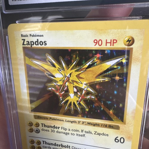 1999 Pokemon Base Set Shadowless Holo Zapdos #16 CGC 8 NM-MT - Picture 2 of 6