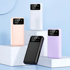 900000mAh Power Bank Fast Charger w/LED Flashlight,Emergency Power Supply Device