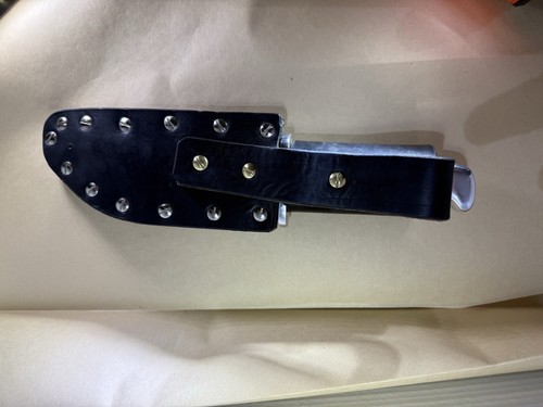 Vtg Buck 124 Frontiersman With Customer Leather Sheath 1989 Very Nice - Picture 18 of 19