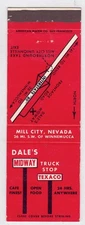 Vintage matchcover "Dale's Midway" Mill City, Nevada