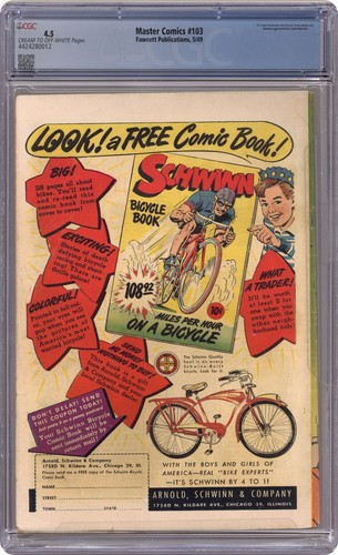 Master Comics #103 CGC 4.5 1949 4424280012 - Picture 2 of 2