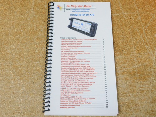 Nifty Icom ID-5100 Ham Radio Transceiver Mini -Manual (original)