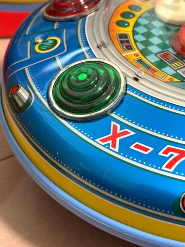 Masudaya Blechspielzeug High Mecha Serie X-7 Raumschiff UFO mit Box Kostenloser Versand Fedex 2 - Bild 10 von 18