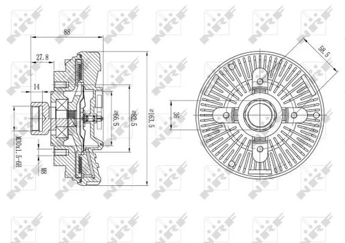CLUTCH RADIATOR FAN FITS: LAND ROVER RANGE ROVER MK II 3.9 4X4/4.6 4X4/4.0 4X - Picture 5 of 7
