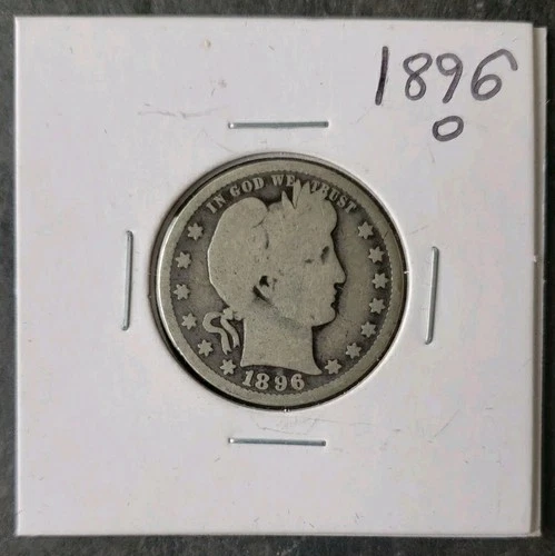 1896 O 25c Barber Silver Quarter Dollar