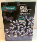 400 White LED Christmas Light Premier Multi Action Battery Operated Timer 40M