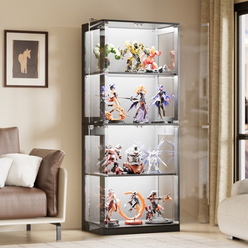 Vitrine mit LED Beleuchtung und Glastüren,Sammlervitrine,Vitrinenschrank 4-Lagen - Bild 3 von 9