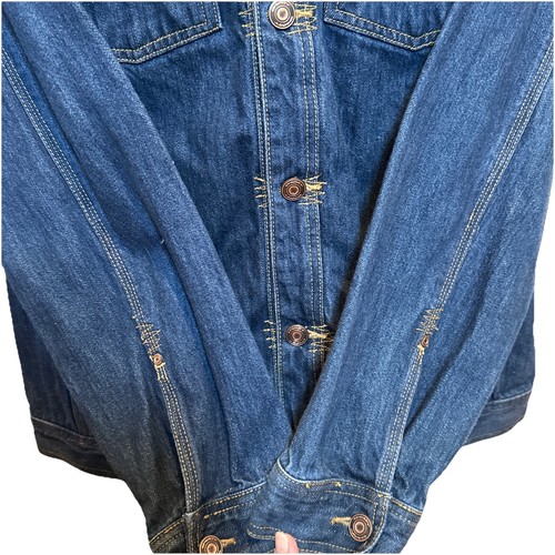 Oakley Industrial Denim Jacket XL Men’s Dark Blue Copper Buttons - Picture 11 of 14