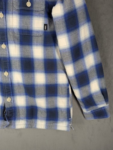 Vans Lumberjack Shirt Jacket Size Youth Large Sherpa Lined Cotton Flannel Button - Picture 2 of 12