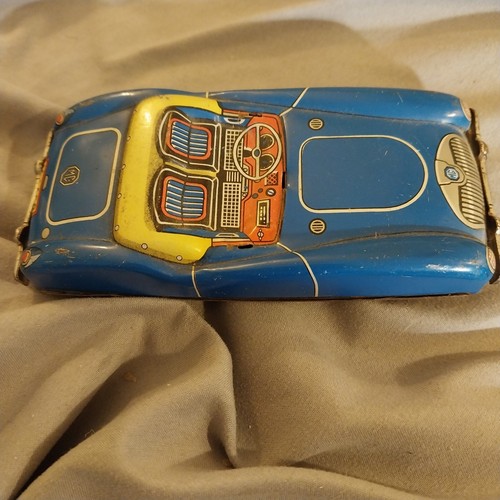Tin    1960s  MG  MGA   6 inches  with  friction  working &  damages - Foto 2 di 2